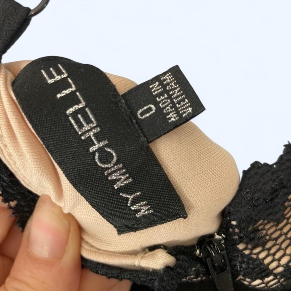 My Michelle Black and Cream Lace Mini Dress 0 - Picture 4 of 4